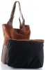 Kožené kabelka shopper bag Genuine Leather hnedá 216
